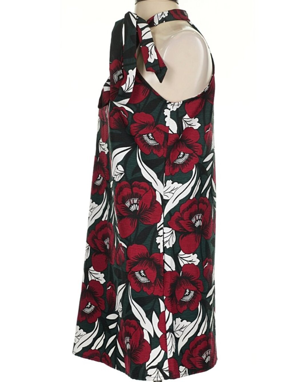 Lulus Sleeveless Halter Shift Mini Dress In A Vibrant Floral Print - Size S - Picture 5 of 9